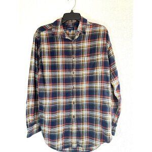 Croft & Barrow Mens Flannel Shirt Plaid Multicolored Size M